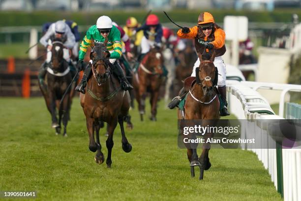 Sam Waley-Cohen riding Noble Yeats win The Randox Grand National Handicap Steeple Chase at Aintree Racecourse on April 09, 2022 in Liverpool, England.