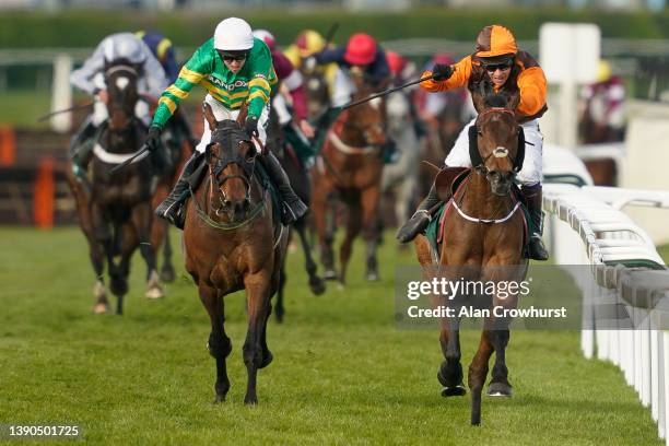 Sam Waley-Cohen riding Noble Yeats win The Randox Grand National Handicap Steeple Chase at Aintree Racecourse on April 09, 2022 in Liverpool, England.