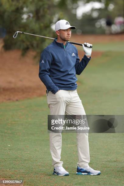 Daniel Berger looks on from the ninth hole during the third round of the Masters at Augusta National Golf Club on April 09, 2022 in Augusta, Georgia.