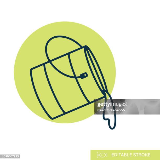 home improvement line icon on a transparent background - paint pot stock illustrations