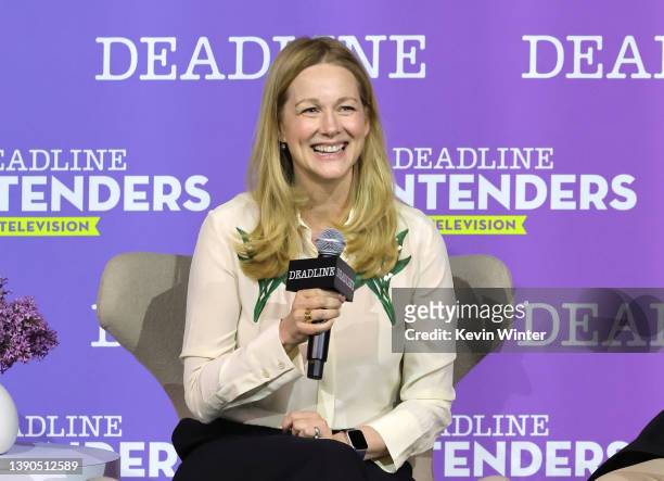 Director/Co-EP/Actor Laura Linney speaks onstage during Netflix's 'Ozark' panel during Deadline Contenders Television at Paramount Studios on April...