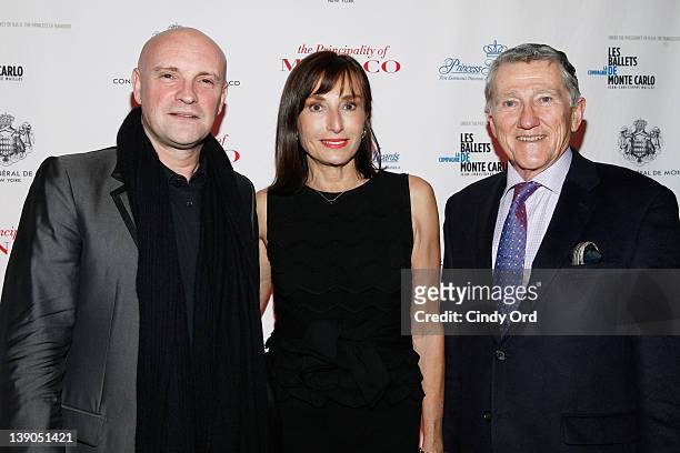 Jean-Christophe Maillot,Hon. Maguy Maccario, and Hon. John Lehman attend Monaco's Consulate General And Tourist Office In NY Celebrate Opening Night...