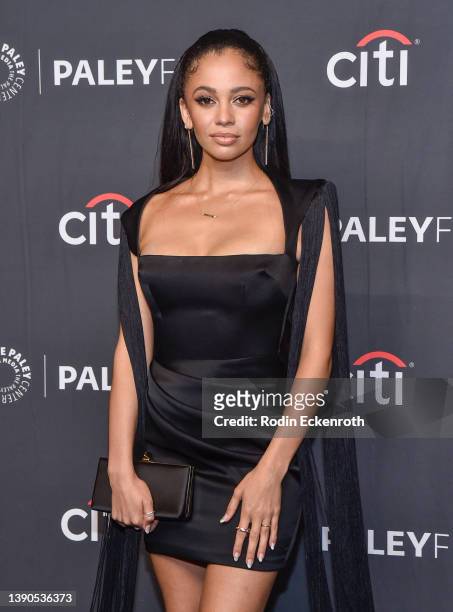 Vanessa Morgan attends the 39th annual PaleyFest LA - "Riverdale" at Dolby Theatre on April 09, 2022 in Hollywood, California.