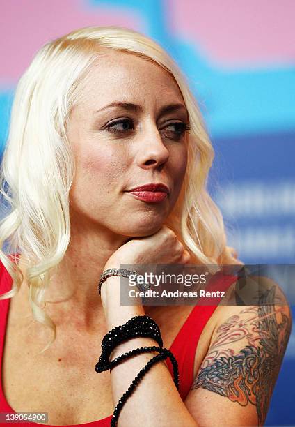 Actress and scriptwriter Lorelei Lee attends the "Cherry" Press Conference during day eight of the 62nd Berlin International Film Festival at the...