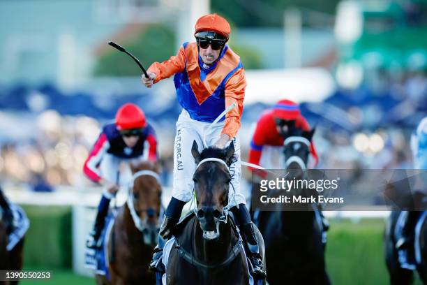 Nash Rawiller riding Think It Over wins the Queen Elizabeth Stakes during The Championships Day 2, Longines Queen Elizabeth Stakes Day, at Royal...