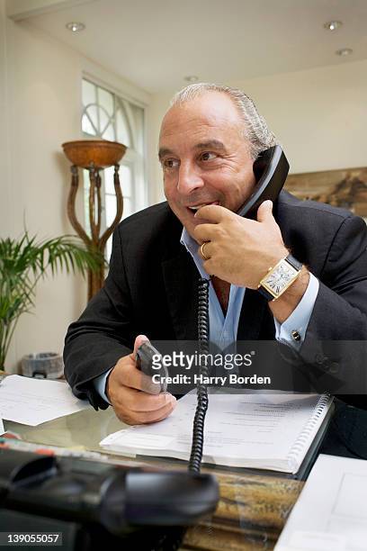 Businessman Philip Green is photographed for the Sunday Times on May 14, 2005 in London, England.