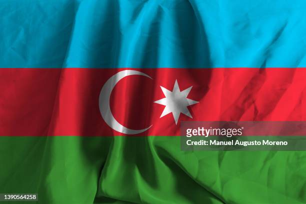 flag of azerbaijan - azerbaijan stock-fotos und bilder