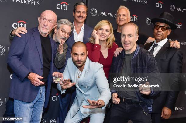 Jonathan Banks, Peter Gould, Tony Dalton, Michael Mando, Rhea Seehorn, Patrick Fabian, Bob Odenkirk, and Giancarlo Esposito attend the 39th annual...