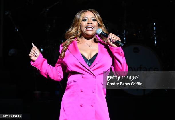 Personality Sherri Shepherd performs onstage during the Full Circle tour at The Fox Theatre on April 09, 2022 in Atlanta, Georgia.