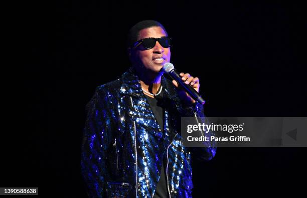 Singer Babyface performs onstage during the Full Circle tour at The Fox Theatre on April 09, 2022 in Atlanta, Georgia.