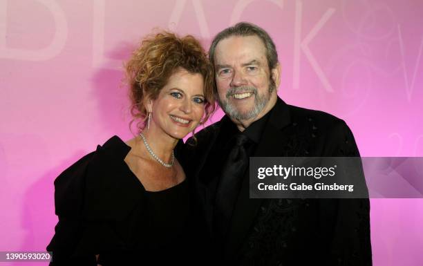 Laura Savini Webb and her husband, songwriter Jimmy Webb pose during the 38th annual Black and White Ball honoring Judy Collins as Nevada Ballet...