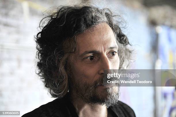 Fashion designer Gabriel Asfour attends the threeASFOUR Fall 2012 fashion show during Mercedes-Benz Fashion Week at the The Hole on February 15, 2012...