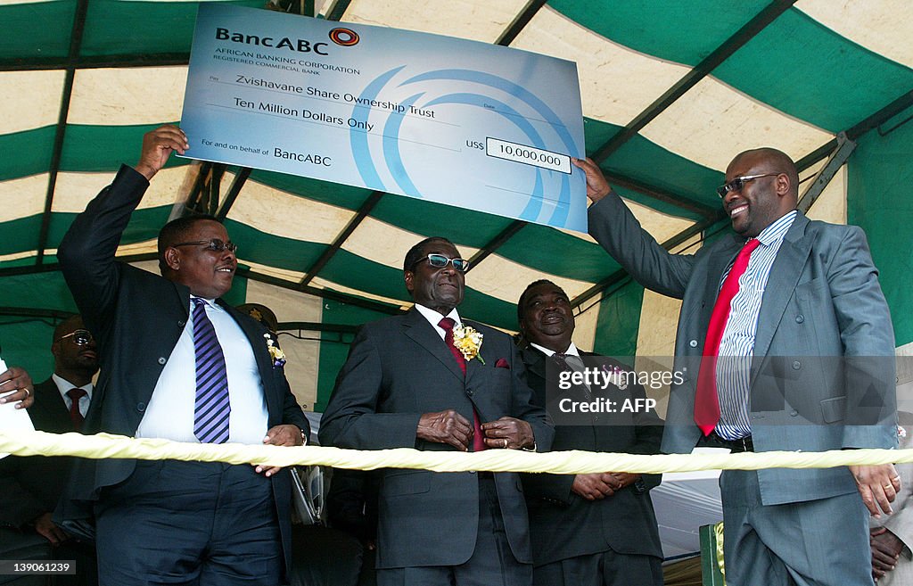 Mimosa Mining Company Managing Director Winston Chitando and the