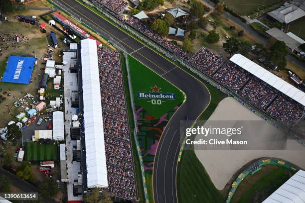 Alexander Albon of Thailand driving the Williams FW44 Mercedes on track during the F1 Grand Prix of Australia at Melbourne Grand Prix Circuit on...