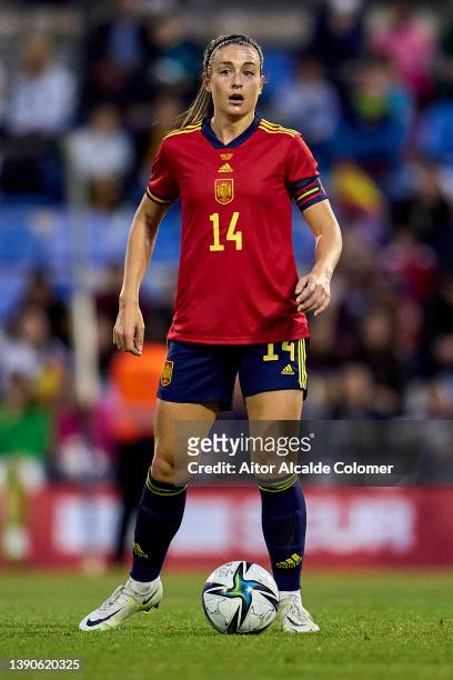 Alexia Putellas of Spain ac during the international women friendly match between Spain and Brazil at Jose Rico Perez Stadium on April 07, 2022 in...