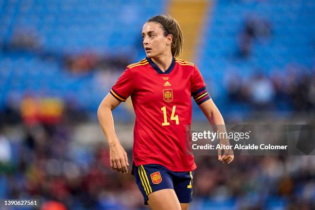 Alexia Putellas of Spain looks on during the international women friendly match between Spain and Brazil at Jose Rico Perez Stadium on April 07, 2022...