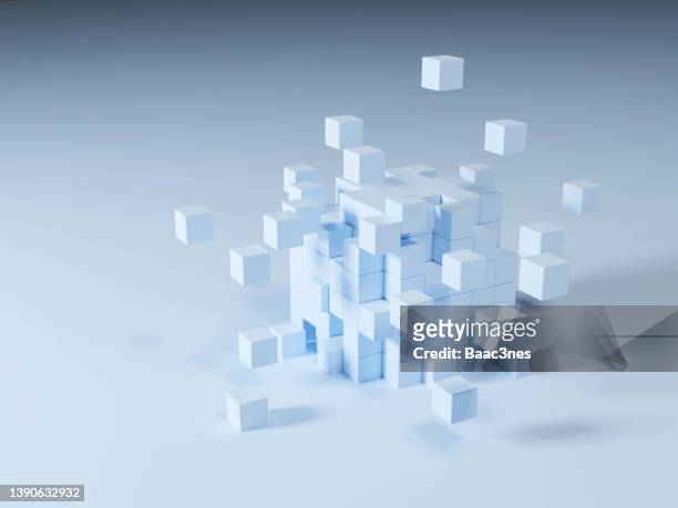 3d illustration of cubes - 3d cube bildbanksfoton och bilder