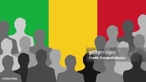malian men - west african pattern stock illustrations