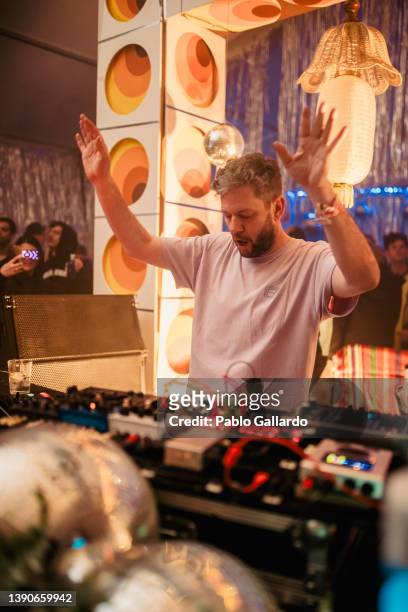 Producer Frank Wiedemann aka Âme, performs on stage during Sun&Snow Weekend Festival on April 02, 2022 in Granada, Spain.