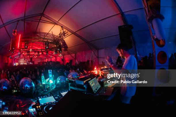 Producer Frank Wiedemann aka Âme, performs on stage during Sun&Snow Weekend Festival on April 02, 2022 in Granada, Spain.