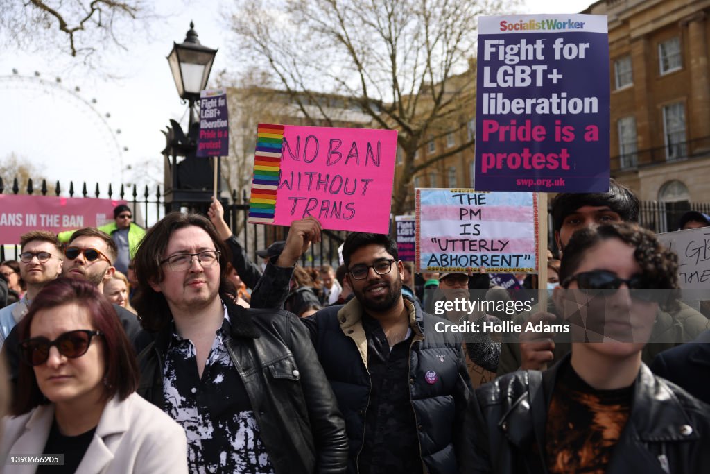 Demonstration Against UK Government's Decision Not To Ban Conversion Therapy For Transgender people
