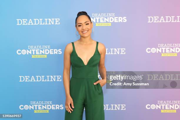 Actor Grace Byers from Amazon Prime Video’s ‘Harlem’ attends Deadline Contenders Television at Paramount Studios on April 10, 2022 in Los Angeles,...