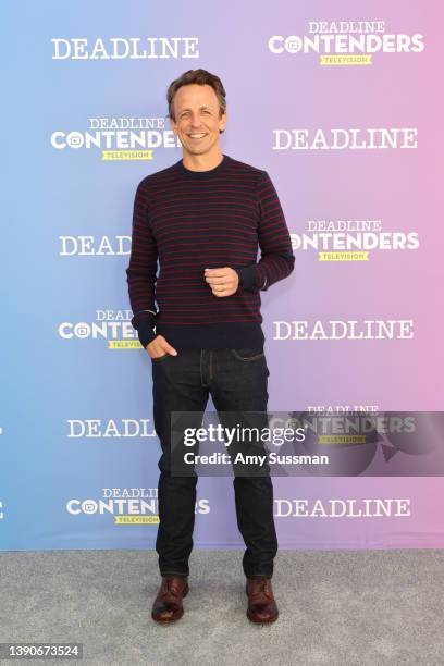 Host/Writer Seth Meyers from NBC’s ‘Late Night with Seth Meyers’ attends Deadline Contenders Television at Paramount Studios on April 10, 2022 in Los...