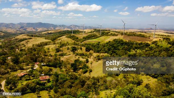 wind turbines in costa rica - ogphoto and costa rica stock pictures, royalty-free photos & images
