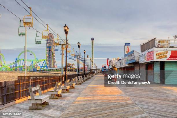 seaside heights boardwalk - seaside heights stock pictures, royalty-free photos & images