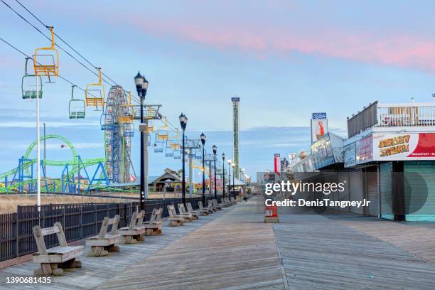 paseo marítimo de seaside heights - seaside heights fotografías e imágenes de stock
