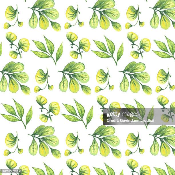 beautiful seamless vector water color leaf pattern, spring summer background, jungle leaf, exotic wallpaper, - wedding background stock illustrations