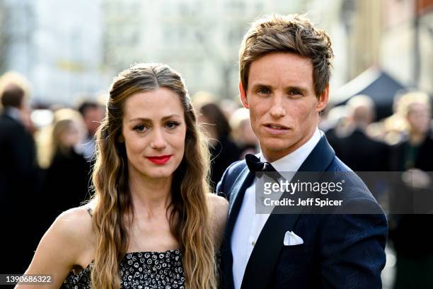 Hannah Bagshawe and Eddie Redmayne attends The Olivier Awards 2022 with MasterCard at the Royal Albert Hall on April 10, 2022 in London, England.