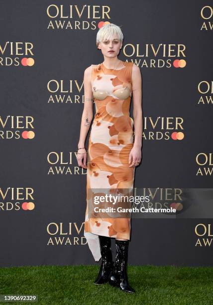 Emma Corrin attends The Olivier Awards 2022 with MasterCard at the Royal Albert Hall on April 10, 2022 in London, England.