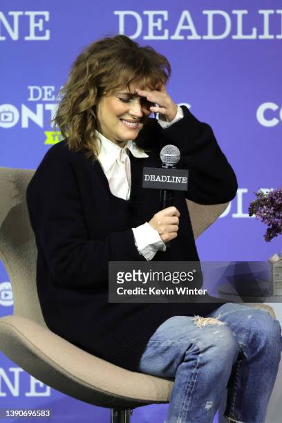 Actor Winona Ryder speaks onstage during Netflix's 'Stranger Things' panel during Deadline Contenders Television at Paramount Studios on April 10,...