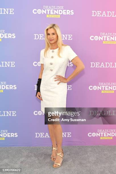 Actor Mira Sorvino attends Deadline Contenders Television at Paramount Studios on April 10, 2022 in Los Angeles, California.