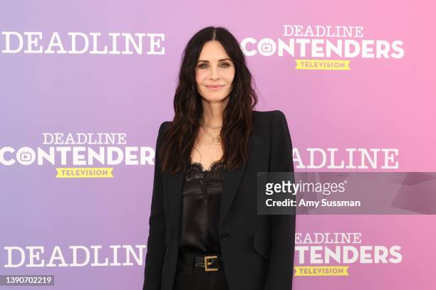 Producer/Actor Courteney Cox from Starz’ ‘Shining Vale’ attends Deadline Contenders Television at Paramount Studios on April 10, 2022 in Los Angeles,...