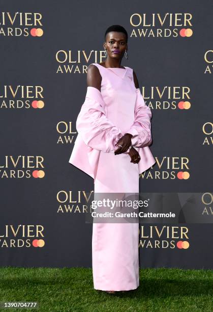 Sheila Atim attends The Olivier Awards 2022 with MasterCard at the Royal Albert Hall on April 10, 2022 in London, England.