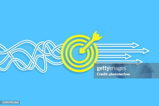 stockillustraties, clipart, cartoons en iconen met goal solution concept on blue background - help:category