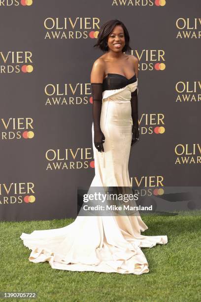 Gabrielle Brooks attends The Olivier Awards 2022 with MasterCard at the Royal Albert Hall on April 10, 2022 in London, England.