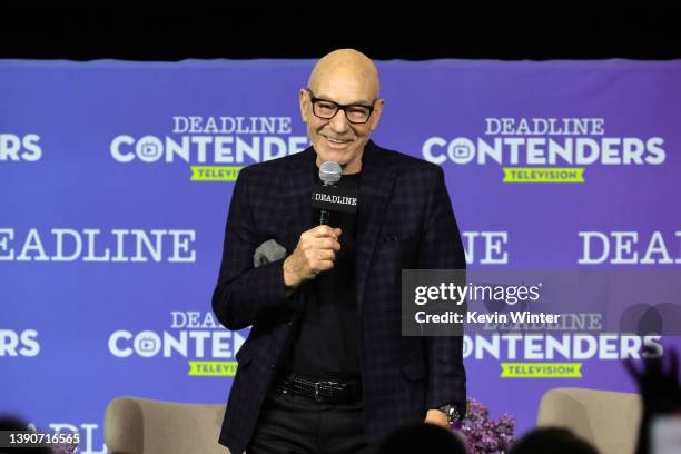 Actor Patrick Stewart speaks onstage during CBS Studios' 'Star Trek: Picard' panel during Deadline Contenders Television at Paramount Studios on...