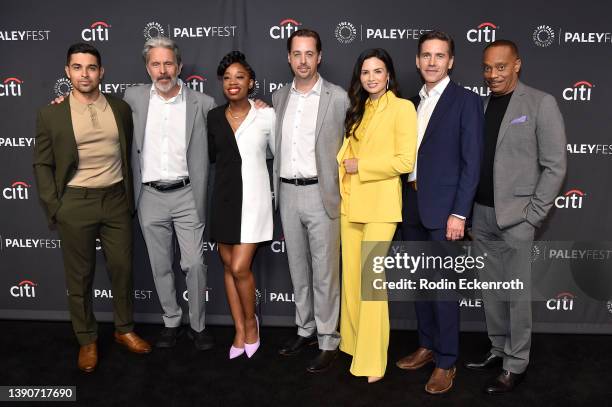 Wilmer Valderrama, Gary Cole, Diona Reasonover, Sean Murray, Katrina Law, Brian Dietzen, and Rocky Carroll attend a salute to the NCIS universe...