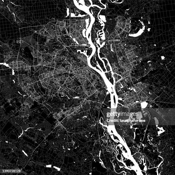 kyiv, ukraine vector map - kiev stock illustrations