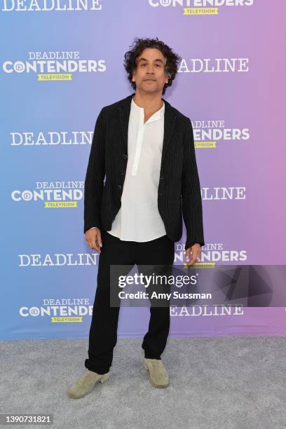 Actor Naveen Andrews from Hulu’s ‘The Dropout’ attends Deadline Contenders Television at Paramount Studios on April 10, 2022 in Los Angeles,...