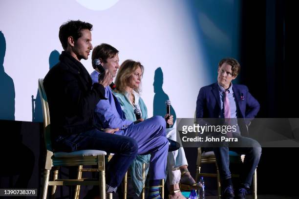 Kelly Blatz, Russell Brown, Jacqueline Bisset, and Joe McGovern speak onstage during the Q&A for the Closing Night screening of "Loren & Rose" as...