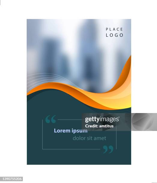 stockillustraties, clipart, cartoons en iconen met corporate brochure - tijdschriftcover