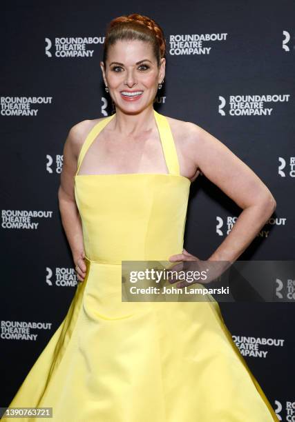 Debra Messing attends "Birthday Candles" Broadway Opening Night at American Airlines Theatre on April 10, 2022 in New York City.