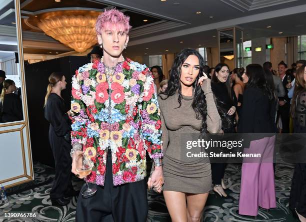 Machine Gun Kelly and Megan Fox attend the Daily Front Row's Sixth Annual Fashion Los Angeles Awards on April 10, 2022 in Beverly Hills, California.