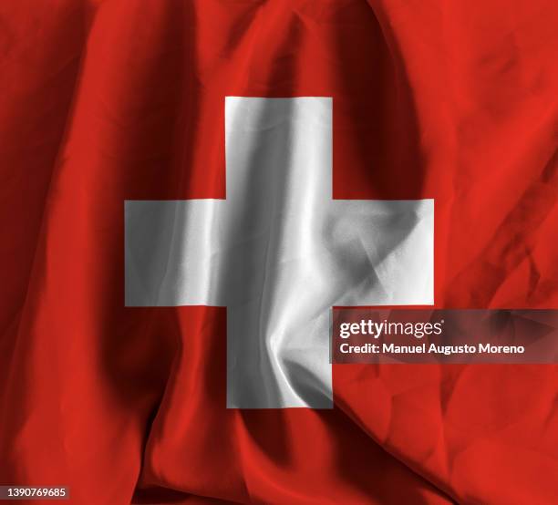 flag of switzerland - luzern stock pictures, royalty-free photos & images