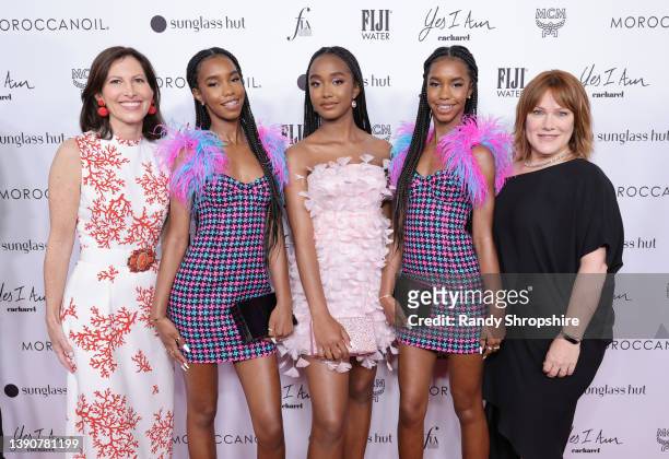 Lisa McKnight, D'Lila Combs, Chance Combs, Jessie Combs and guest attend the Daily Front Row's Sixth Annual Fashion Los Angeles Awards on April 10,...