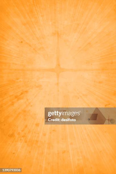 light golden brown or beige gradient coloured grunge subtle faded design or pattern all over old  vertical stained vector backgrounds with a cross in the middle and sun burst rays or beam at all sides - beige background stock illustrations